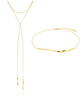 Giftset Helix Lariat and twist Necklace