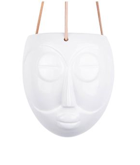 Hanging plant pot Mask glazed